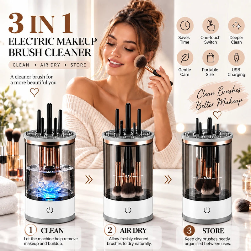 BrushGlow™ Automatic Makeup Brush Cleaner.