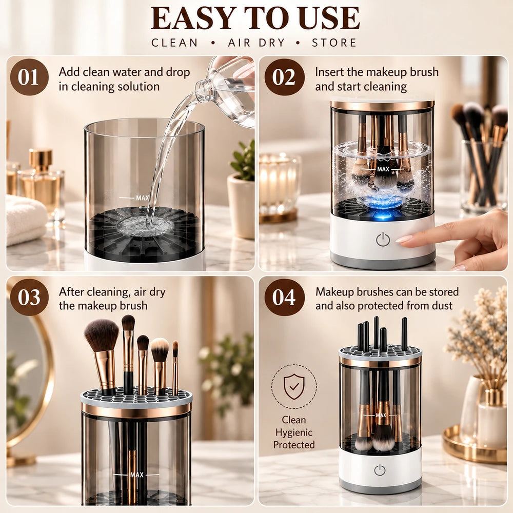 BrushGlow™ Automatic Makeup Brush Cleaner.