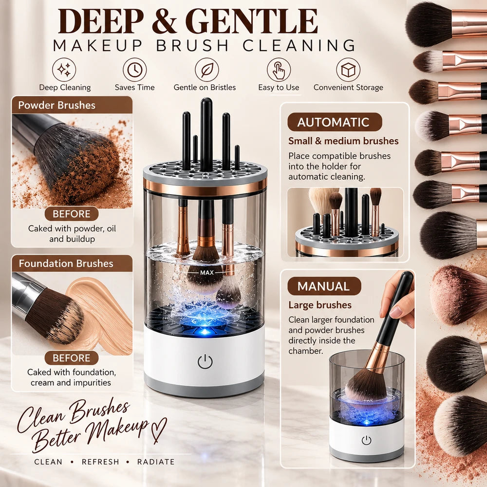BrushGlow™ Automatic Makeup Brush Cleaner.